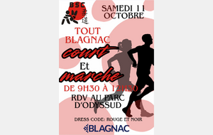 Venez représentez votre club à TOUT BLAGNAC COURT ET MARCHE SAMEDI 11 OCTOBRE !