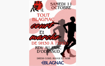 Venez représentez votre club à TOUT BLAGNAC COURT ET MARCHE SAMEDI  11  OCTOBRE !