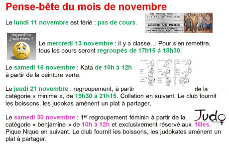 Novembre au club