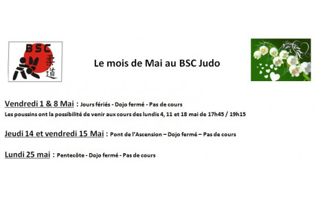 Mai: mois des ponts !!!