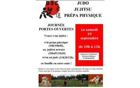 Portes ouvertes au BSC Judo : Samedi 19/9 de 10h à 12h