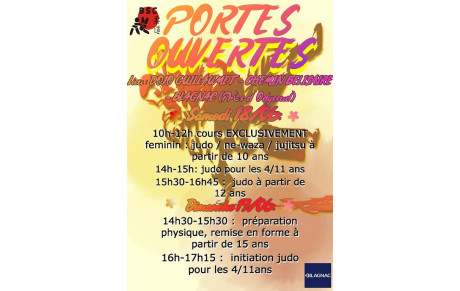 Portes ouvertes : DIMANCHE 26 juin 