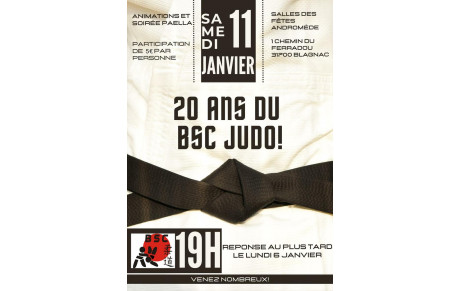 Les 20 ans du club samedi 11 janvier !