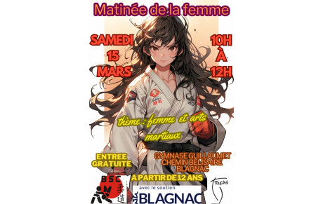 Matinée féminine : samedi 15 mars de 10h à 12h